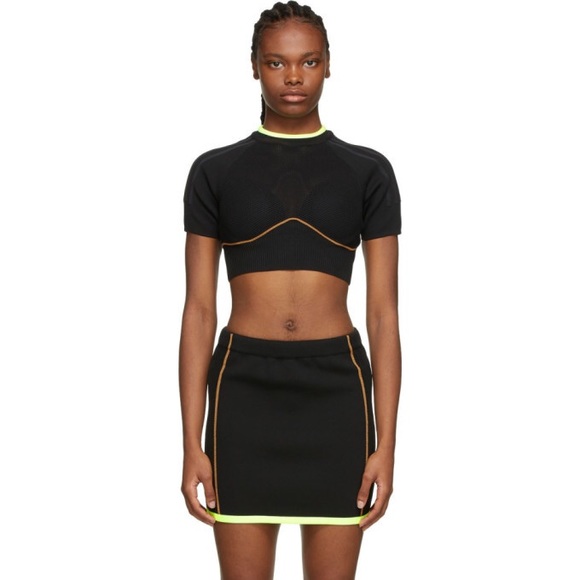 IVY PARK Tops - Ivy Park x Adidas Limited Drip 2.0 collection Black Bodycon Net Crop Top Small.